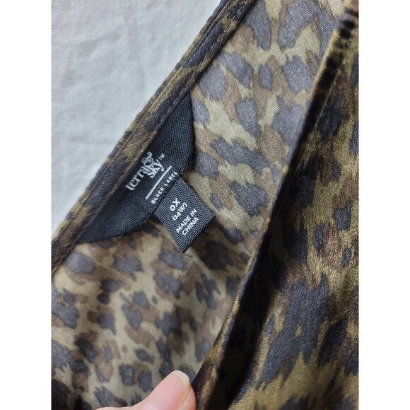 Terra & Sky Animal Print Midi Dress Size OX - Picture 4 of 5